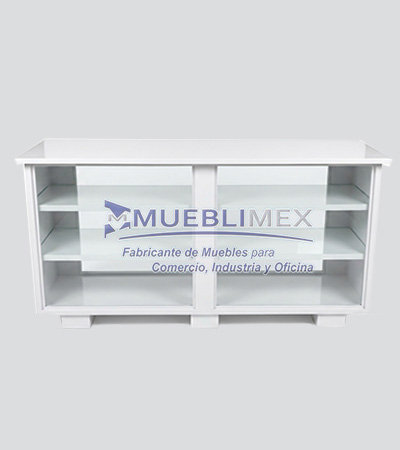 MOSTRADOR TODO LAMINA, SOLO EL FRENTE DE CRISTAL